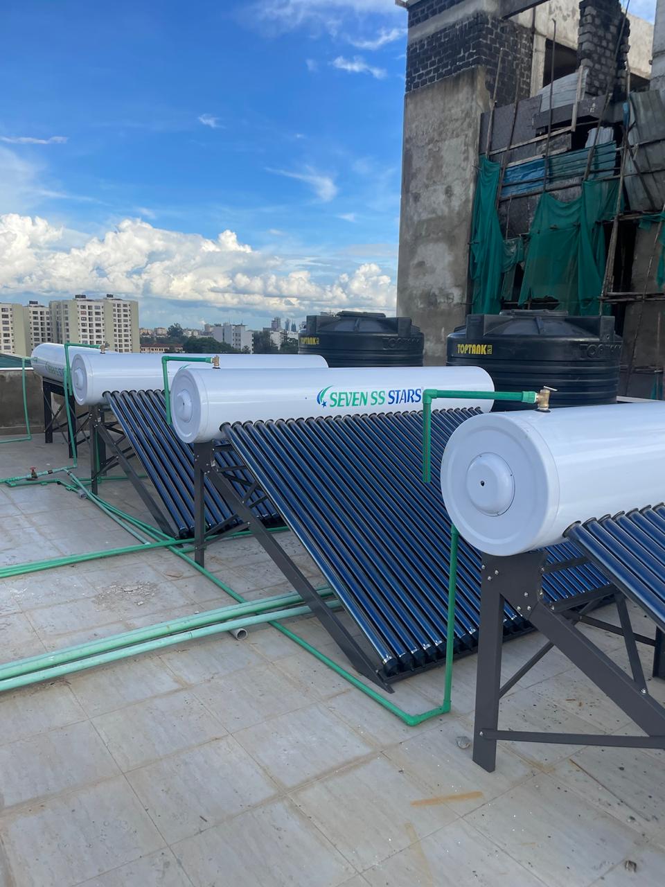 Solar water heating units