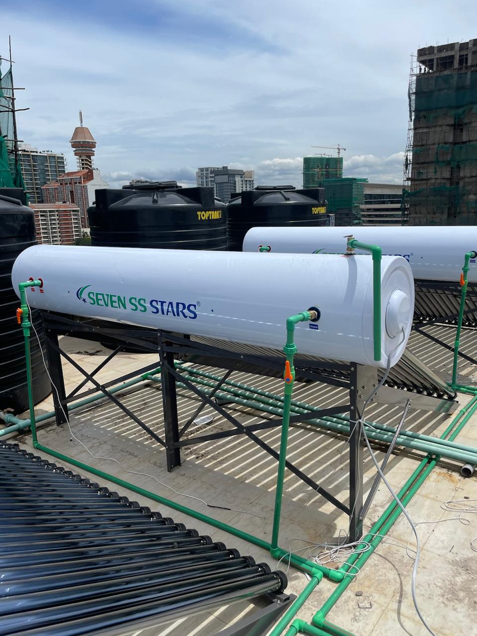 Solar water heating units