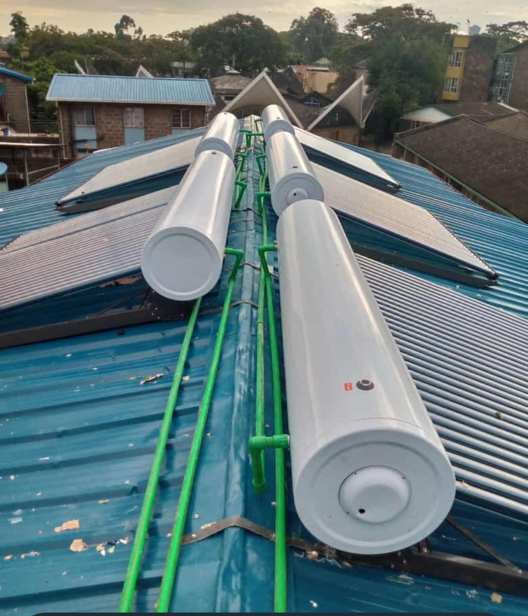 Solar water heating units.... full heating for the whole building